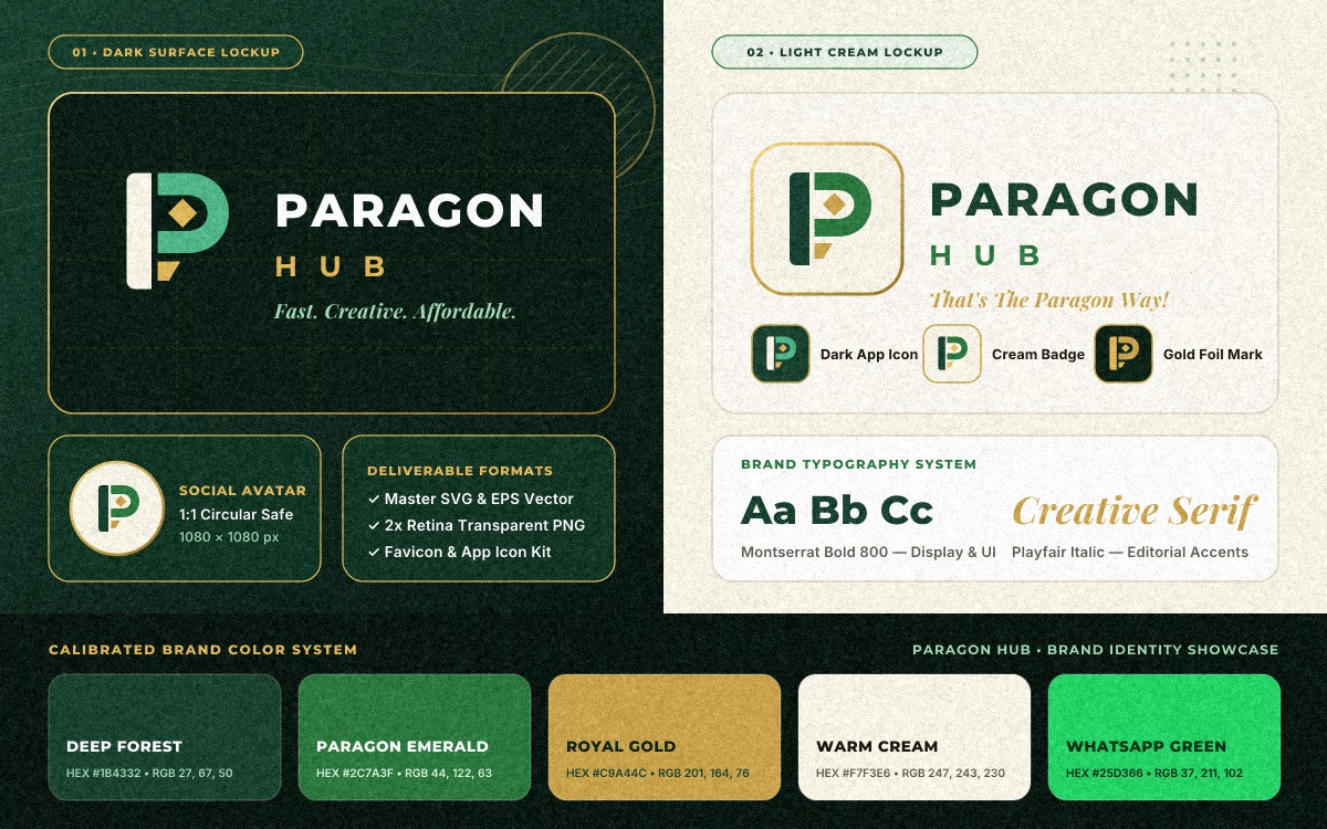 Apex Diamond P: Logo & Brand Identity System
